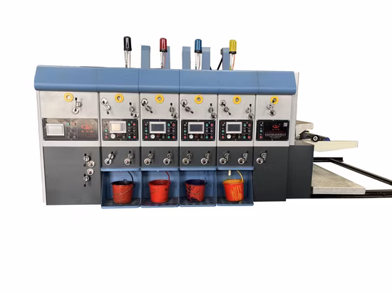 Máquina de impressão ondulada das cores de Flexo quatro da cartonagem da caixa